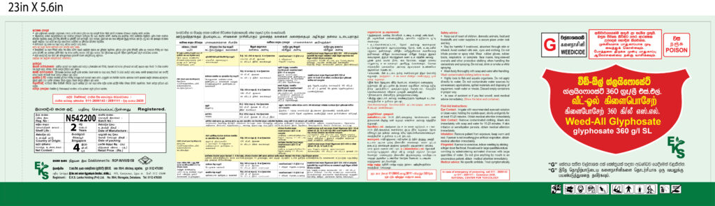 Registered Glyphosate Products – [Sinhala] – Department of Agriculture ...
